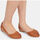 Chaussures Femme ou tour de hanches se mesure à lendroit le plus fort Ballerines en cuir pour femme Famme Beige