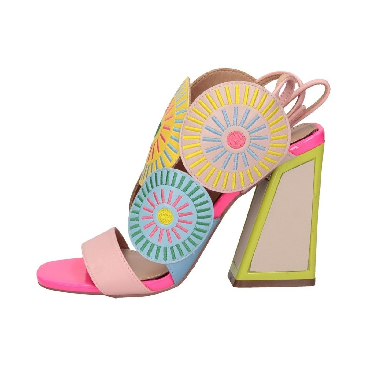 Chaussures Femme Sandales et Nu-pieds Exé Shoes Exe' DOMINIC-428 Sandales Femme Rose / jaune / corail Rose
