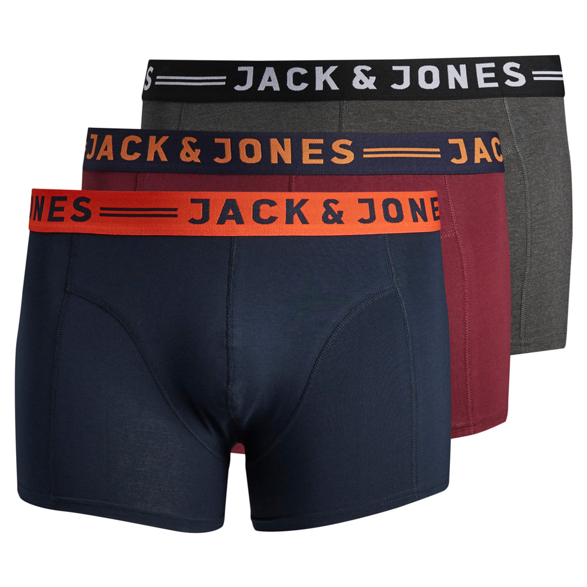Sous-vêtements Homme Boxers Jack & Jones Boxers coton, lot de 3 Multicolore