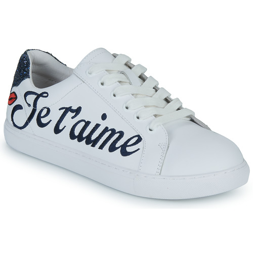 Chaussures Femme Baskets basses PORTER Pantaloni Celine nero bianco rosso navy Paname SIMONE JE T AIME MOI NON PLUS Blanc