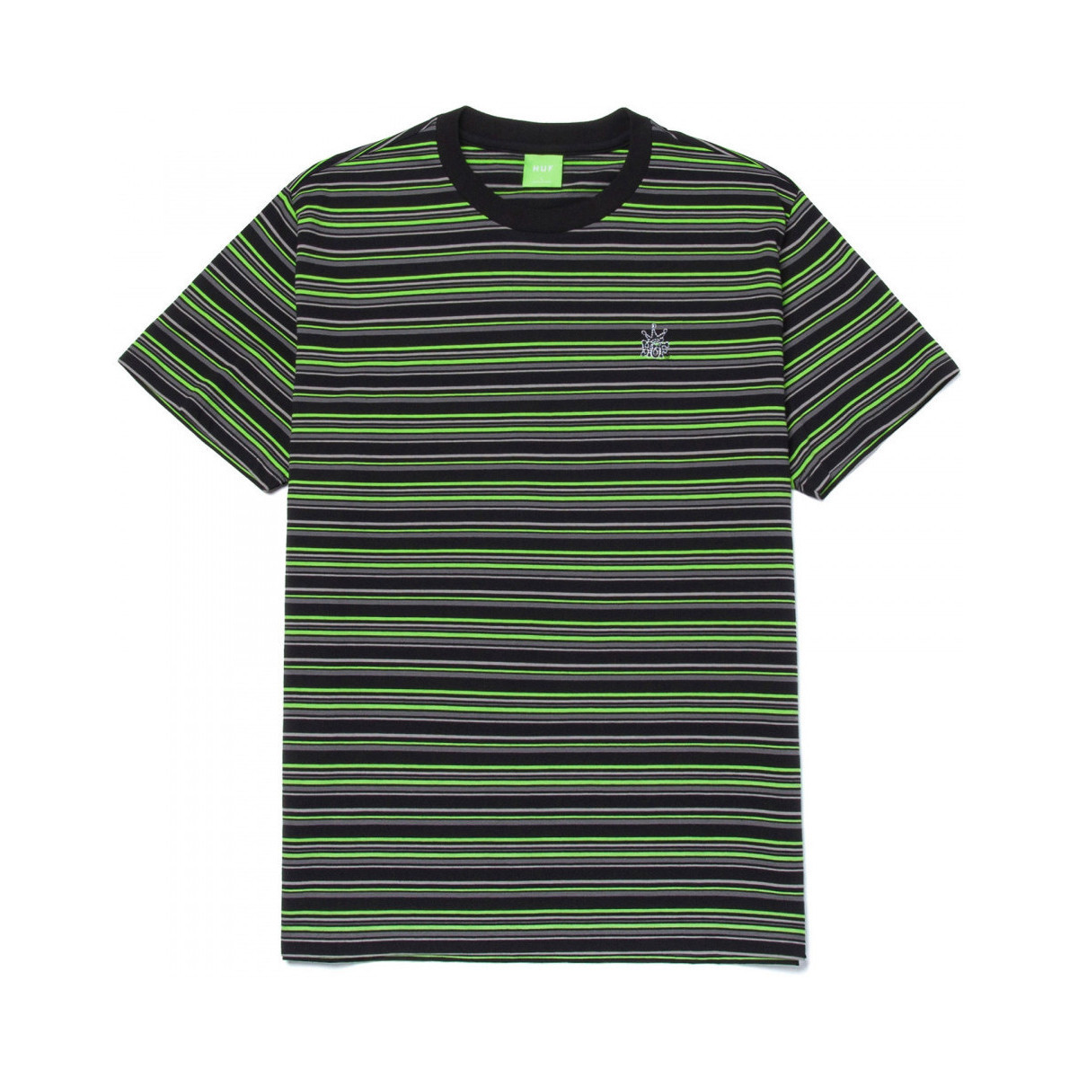 Vêtements Homme T-shirts & Polos Huf T-shirt crown stripe ss knit top Noir