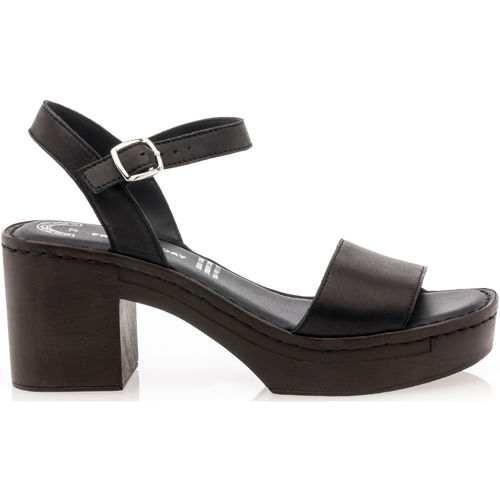 Chaussures Femme Sandals LES TROPEZIENNES Harry C23232 Black Multi Free Monday Sandales / nu-pieds Femme Noir Noir