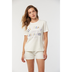 Vêtements Femme T-shirts & Polos Lee Cooper T-shirt ALICIA Marshmallow Blanc