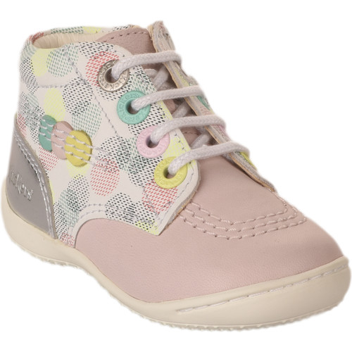 Chaussures Fille Baskets montantes Kickers Gullyzip Blanc