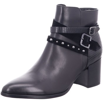 Chaussures Femme Bottes Boots Femme En Cuir Brun  Noir