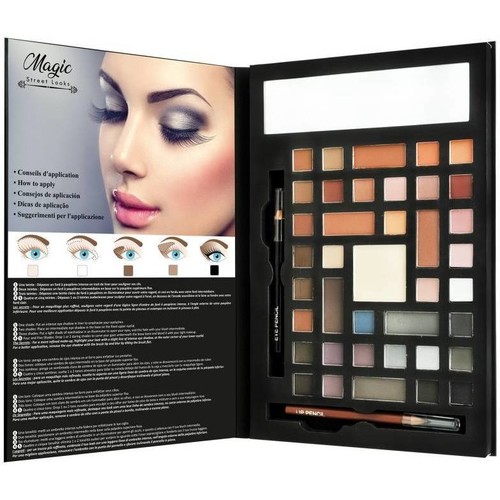 Gloss ! Palette de maquillage en forme de Book avec des tutos Noir - Beauté Palettes  maquillage yeux Femme 38,90 €