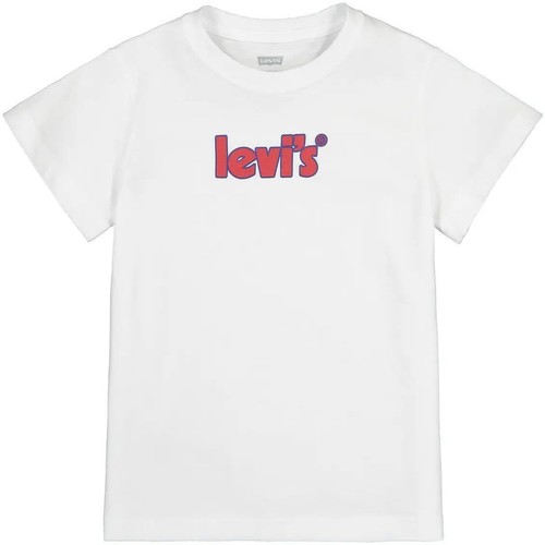 Vêtements Fille T-shirts & Polos Levi's 9EE539 SHORT SLEEVE-001 WHITE Blanc