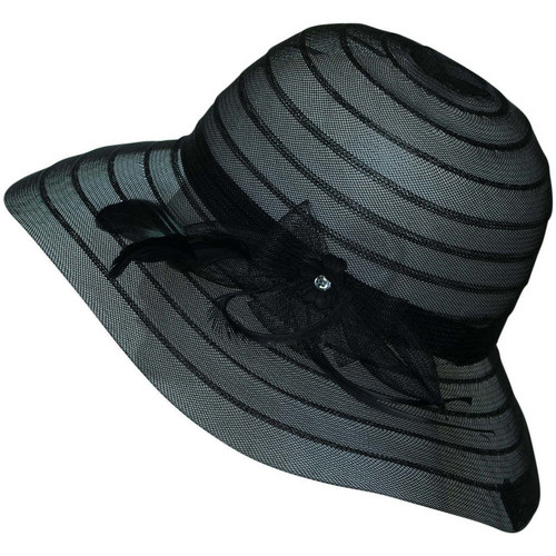 Accessoires textile Femme Chapeaux Chapeau-Tendance Capeline de cérémonie AURORE Noir
