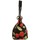Sacs Femme Sacs porté épaule Fuchsia Sac épaule  F6296 - Toile noire - Déco cerise Multicolore