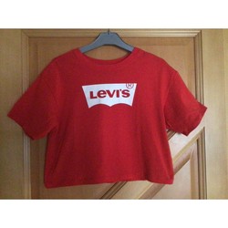 Vêtements Fille T-shirts manches courtes Levi's T.shirt court rouge Levi’s (crop top) Rouge