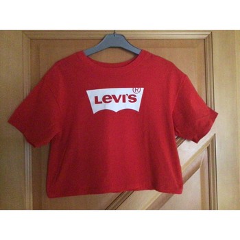 Vêtements Fille T-shirts ons manches courtes Levi's T.shirt court rouge Levi’s (crop top) Rouge