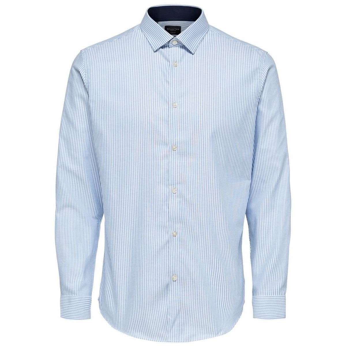 Vêtements Homme Chemises manches longues Selected 16058640 NEW MARK-SKY BLUE STRIPES Bleu