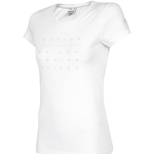 Vêtements Femme T-shirts manches courtes 4F TSD013 Blanc
