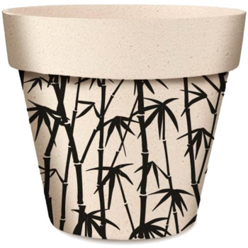 Maison & Déco Vases / caches pots d'intérieur Cadoons Cache pot de fleurs motif bambous en bambou Beige