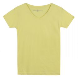 Vêtements rose STOREEZ round neck T-shirt Gerard Pasquier T-shirt col v MADDY Jaune