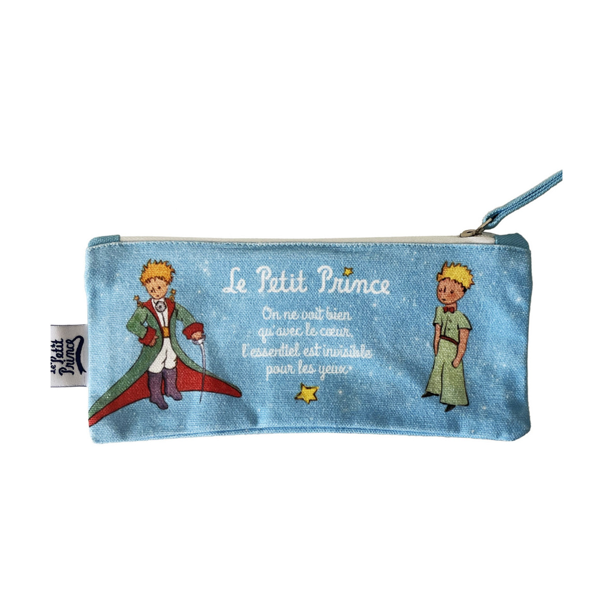 Sacs Trousses Enesco Trousse plate en coton - Le Petit Prince Bleu