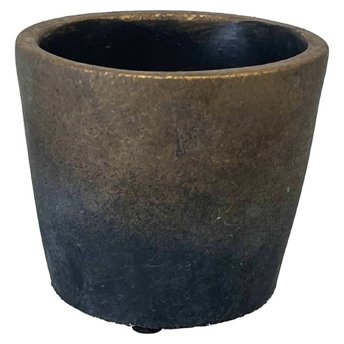 Maison & Déco Vases / caches pots d'intérieur Decostar Cache Pot de Fleurs en ciment Gris et Or Gris