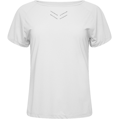 Vêtements Femme lace-overlay structured-shoulder T-shirt Dare 2b Crystallize Blanc