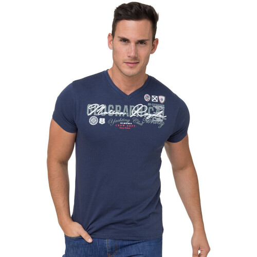 Vêtements Homme T-shirt - Col V - Imprimé Geographical Norway T-Shirt col V JIMPACT Marine