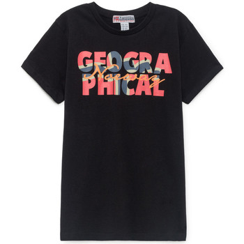 Vêtements Enfant izzy cotton wrap shirt dress Geographical Norway T-Shirt à manches courtes en coton Noir