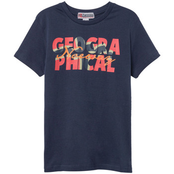 Vêtements Enfant T-shirts manches courtes Geographical Norway T-Shirt à manches courtes en coton Marine