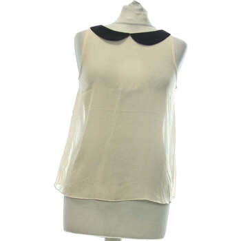 Vêtements Femme Minga London T-shirt a maniche lunghe a coste a righe con logo ricamato Promod Débardeur  34 - T0 - Xs Beige