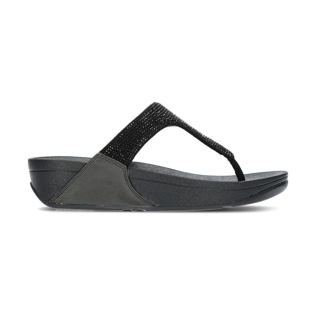 Chaussures Femme Sandales et Nu-pieds FitFlop SANDALES  EMBELLI CRISTAUX LULU Noir