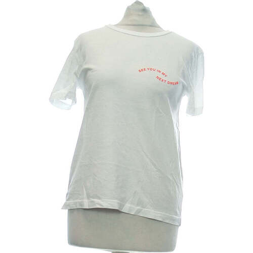 Vêtements Femme Paniers / boites et corbeilles Zara top manches courtes  36 - T1 - S Blanc Blanc