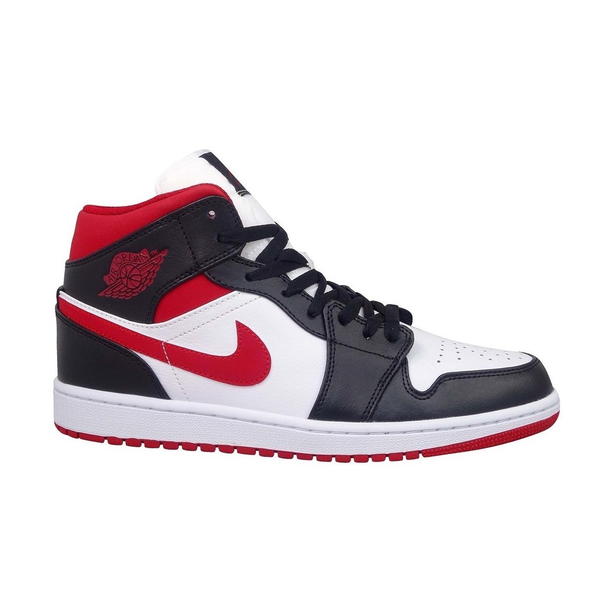 Chaussures Homme Baskets montantes Nike Air Jordan 1 Mid Blanc, Noir, Rouge