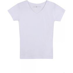 Vêtements rose STOREEZ round neck T-shirt Gerard Pasquier T-shirt col v MADDY Blanc