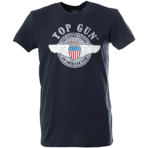 Vêtements Homme Débardeurs / T-shirts sans manche Top Gun TEE firered SHIRT TG-TS04 NAVY Bleu