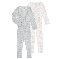 Vêtements Fille Pyjamas / Chemises de nuit Petit Bateau CUZABE X2 Multicolore