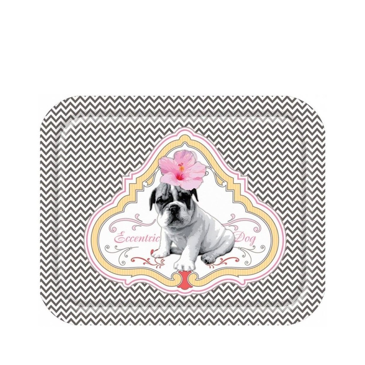 Maison & Déco Vides poches Enesco Plateau petit modèle Eccentric Dog Blanc