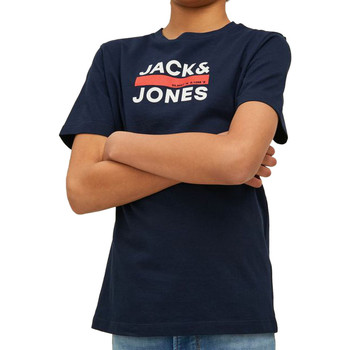 Vêtements Garçon official official cash money t shirt Jack & Jones 12214074 Bleu