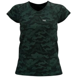 Vêtements Femme T-shirts manches courtes Compressport Premium Noir, Vert