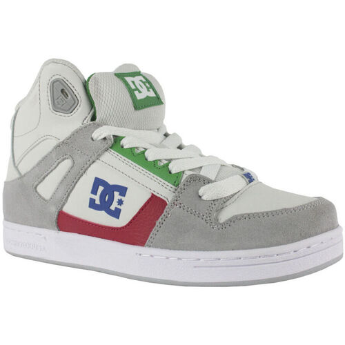 Chaussures Enfant Baskets mode DC Shoes sneaker Pure high-top ADBS100242 GREY/GREY/GREEN (XSSG) Gris
