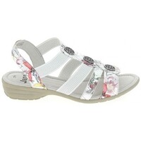Chaussures Femme Sandales et Nu-pieds Jana Sandale 28165 Blanc Fleurs Multicolore