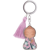 Accessoires textile Porte-clés Kontiki Porte clef de collection Charms Little Buddha 002 Rose