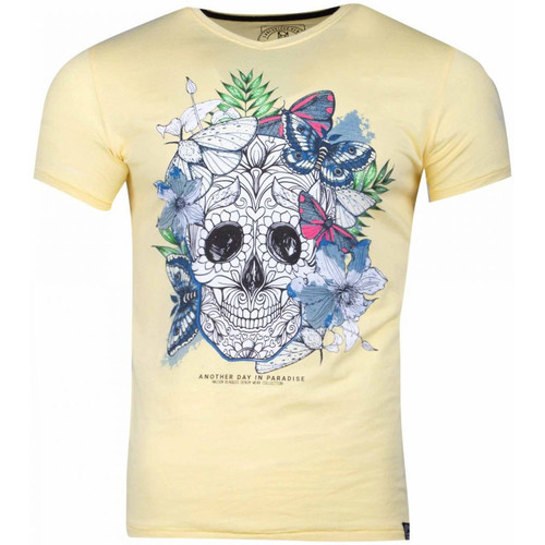 Vêtements Homme T-shirts & Polos La Maison Blaggio MB-MEXICO Jaune