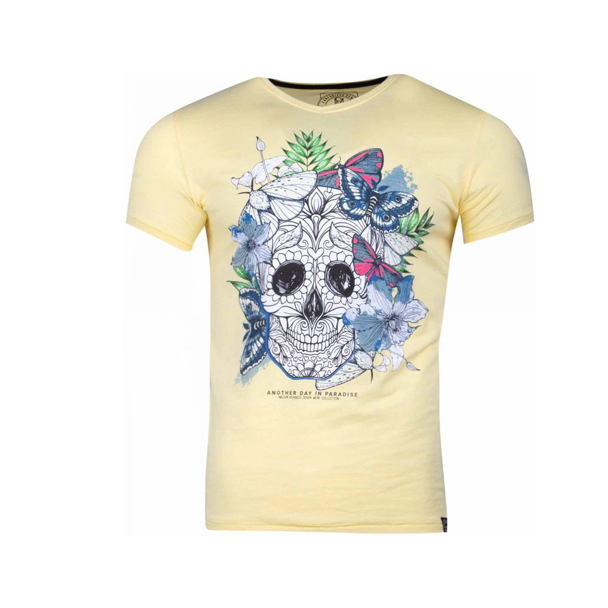 Vêtements Homme T-shirts & Polos La Maison Blaggio MB-MEXICO Jaune