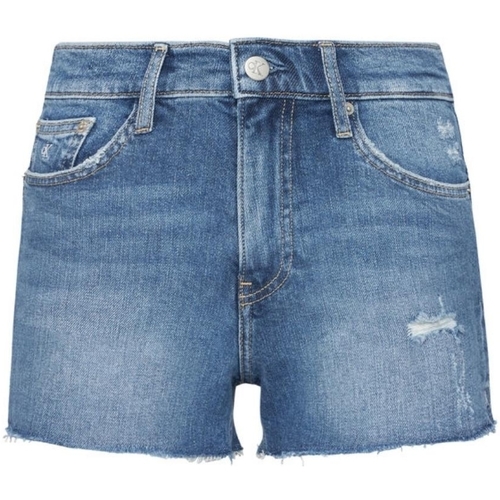 Vêtements Femme Shorts / Bermudas Calvin Waistbag Klein Jeans Short en jeans  femme Ref 52664 Bleu