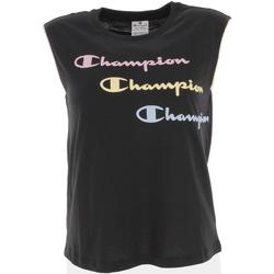 Vêtements Fille Débardeurs / T-shirts Fur sans manche Champion Regular sm tee girl court noir Noir