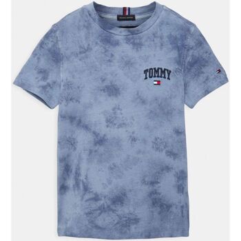 Vêtements Enfant T-shirts manches courtes Tommy Hilfiger KB0KB07022 VARSITY TEE-C8I Bleu