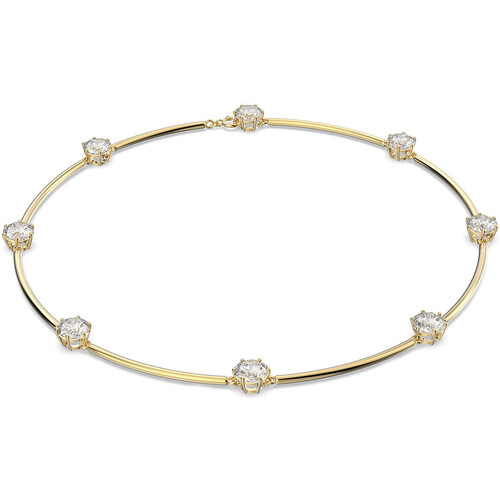 Montres & Bijoux Femme Bracelet Tennis Deluxe Swarovski Collier  Constella coupe ronde doré Jaune