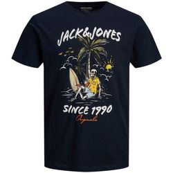 Vêtements Garçon T-shirts & Polos Jack & Jones 12212512 VENICE-NAVY BLAZER Bleu