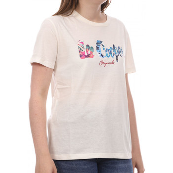 Vêtements Femme T-shirts Comes manches plaid Lee Cooper LEE-009549 Beige