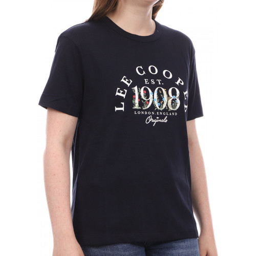 Vêtements Femme T-shirts Comes manches plaid Lee Cooper LEE-009548 Bleu