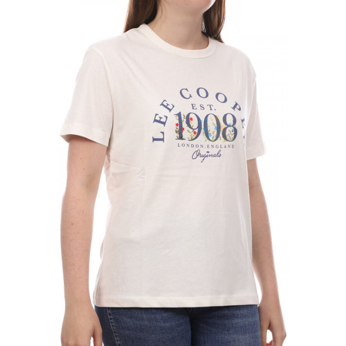 Vêtements Femme T-shirts Comes manches plaid Lee Cooper LEE-009548 Beige