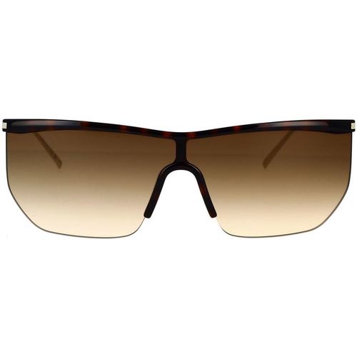 Saint Laurent Eyewear mirrored aviator sunglasses Femme Lunettes de soleil Yves Saint Laurent Occhiali da Sole Saint Laurent SL 519 Mask 003 Marron