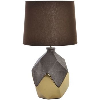 Maison & Déco Lampes à poser Item International Lampe Dolomite arrondie dorée 60 cm Marron
